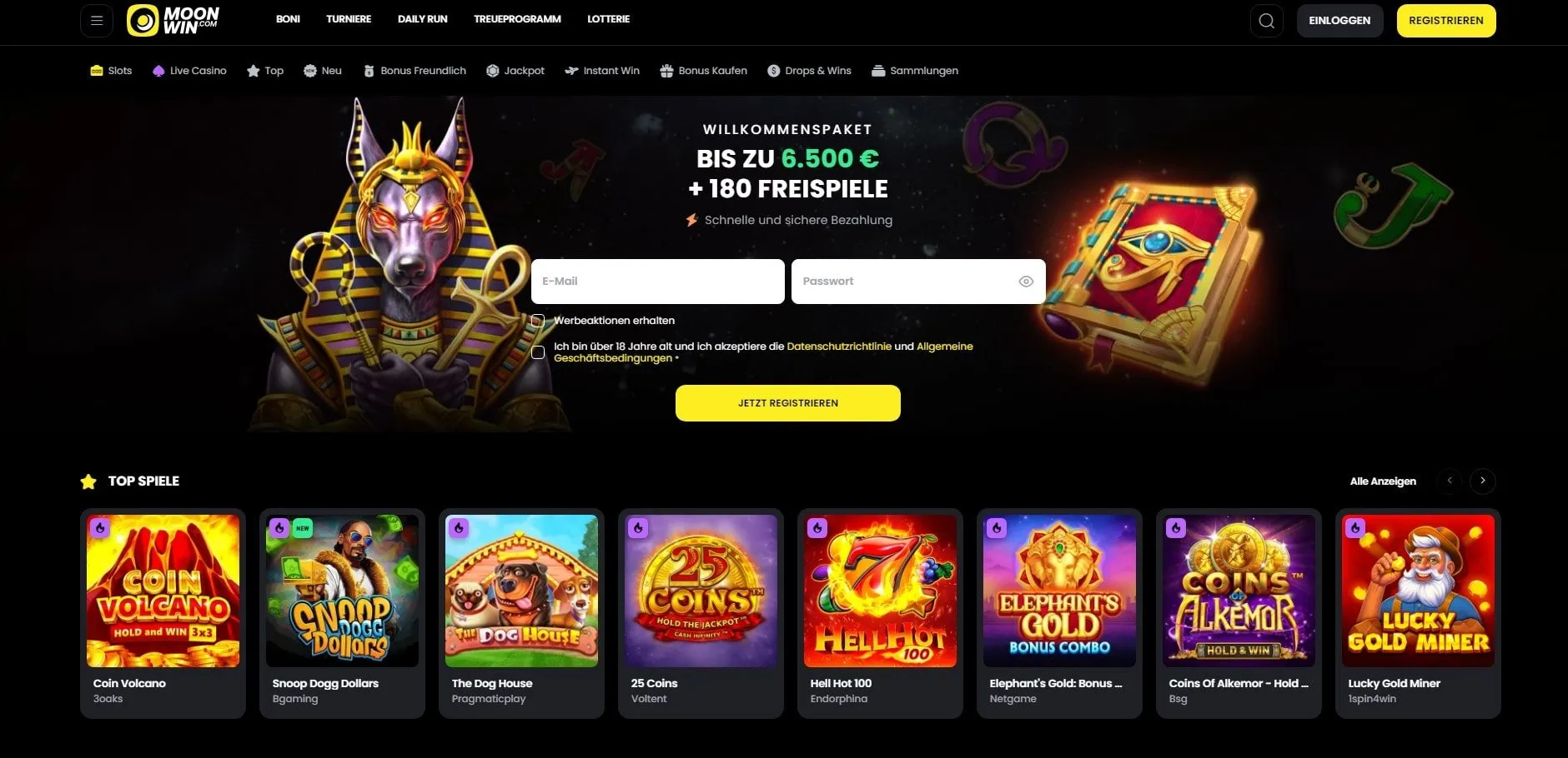 Moonwin Casino Startseite